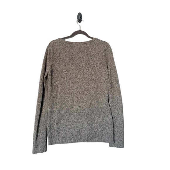 District Made Heather Cardigan Sweater with Pockets Gray White Button Down - Picture 5 of 9